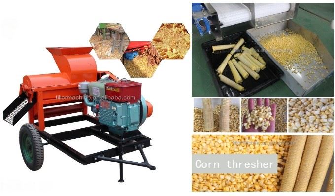 Corn Skin Peeler Grain Thresher