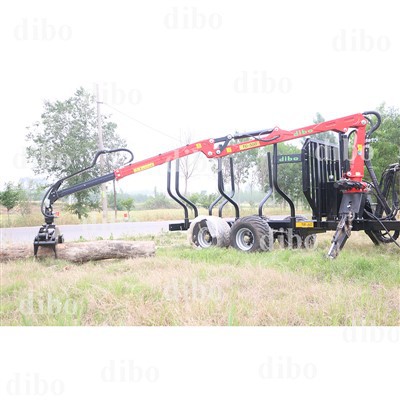 5,5 m kokmateriālu celtnis ar piekabi